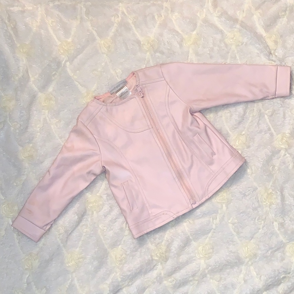 ✨Like New✨ Baby Girls Pink Moto Jacket